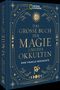 Text: "DAS GROSSE BUCH DER MAGIE UND DES OKKULTEN. EINE VISUELLE GESCHICHTE." Design: Sterne, Sonne, Schlange, Ornamente., Buch