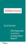 "Völkermord" in Rot auf Weiß, darunter "Gerd Hankel", "Überlegungen zu einem umkämpften Begriff". Grüner Hintergrund., Buch