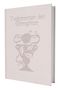 "Vademecum der Elfengötter" auf dem Cover eines hellen Buches mit einem Relief einer kunstvollen Vase und Rose., Buch