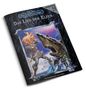 "Das Lied der Elfen" steht auf einem Spielheft mit Illustration: Ein Elf und ein Monster in einer winterlichen Szene., Buch