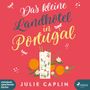 „Das kleine Landhotel in Portugal“ von Julie Caplin. Illustration mit Orangen, Blumen und Libellen., 2 CDs