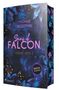 „Yvonne Westphal – Sins of Falcon, Vegas Love 2.“ Neon-Pink-Schrift auf dunklem, floralem Hintergrund., Buch