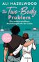 Titel: „The Two-Body Problem“. Zwei Personen, Rückenansicht, Umarmung in einem Labor. Ein Hamster im Käfig rechts., Buch