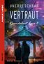 „UNERREICHBAR VERTRAUT, Roundabout Love 3, Nadine Schwager, JUNGE LIEBE Band 127.“ Zwei Personen stehen vor einem Pavillon., Buch