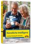 Buchcover: "Künstliche Intelligenz – Leichter Einstieg für Senioren". Ein älteres Paar nutzt ein Smartphone., Buch