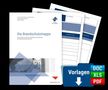 „Die Brandschutzmappe“ und „Vorlagen DOC XLS PDF“. Zeigt Dokumentenstapel mit Logos und ein Download-Symbol., Buch