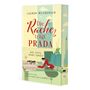 „Die Rache trägt Prada. Der Teufel kehrt zurück“. Illustration: High Heels, Brille, Tasche und Skyline im Hintergrund., Buch