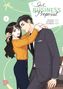 „A Business Proposal“ steht oben. Illustration eines Paares, das sich umarmt, sie trägt einen orangefarbenen Pullover., Buch
