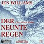 "Jen Williams. Der neunte Regen: The Ninth Rain. Gelesen von Matthias Lühn. Illustration eines majestätischen Greifvogels.", MP3-CD