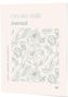 „Ort der Stille Journal“ steht oben. Darunter florale Muster in hellen Farben. Autorname seitlich angegeben., Buch