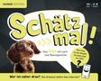 „Schätz mal! Das Quiz mit Lach- und Staungarantie. Wer ist näher dran? Die Antwort liefert das Internet!“ Ein Hund schaut neugierig., Buch