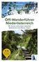 „Nix wie los! Öffi-Wanderführer Niederösterreich“, Waldweg durch bewaldete Schlucht. Kral Verlag Logo.
