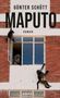 „Günter Schütt, Maputo, Roman, Drava.“ Drei Affen an einem Ziegelgebäude; einer im Fenster, zwei klettern an der Fassade., Buch