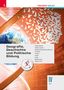 „Geografie, Geschichte und Politische Bildung“ neben Namen. Orangener Hintergrund mit weißen Vogel-Silhouetten und Erde., Buch