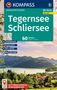 KOMPASS Wanderführer Tegernsee Schliersee, 60 Touren, Tourenkarte, Highlights, GPS-Daten, Navi zum Start. Ansicht eines Sees., Buch