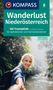 "Wanderlust Niederösterreich: 100 Traumpfade für Gipfelstürmer und Flachlandentdecker." Frau lächelt am Flussufer., Buch