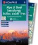 Titel: Alpe di Siusi, Sassolungo, Sciliar, Val di Tires. Kompass Nr. 5742. Bild: Berglandschaft bei Sonnenuntergang., Buch