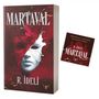 "Martaval" und "R. İdeli" sind prominent zu lesen. Ein Gesicht mit roter und weißer Maske ist zentral dargestellt., Buch