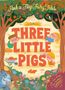 „Peek a Flap Fairy Tales: Three Little Pigs“, Illustration mit drei kleinen Schweinchen, einem Wolf und Bäumen., Buch