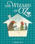 "The Wizard of Oz" steht in großen Buchstaben. Darunter vier Figuren und ein Hund, die zusammen nach rechts schauen., Buch