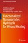 Titel: "Functionalized Nanoparticles Hydrogels for Wound Healing." Autoren: Amit Mandal, Hironmoy Sarkar, José Roberto Vega-Baudrit. Hintergrund in Rot-Orangentönen. Oben links: "Smart Nanomaterials Technology". Unten rechts ein Springer-Logo., Buch
