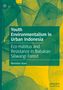 Buchtitel: "Youth Environmentalism in Urban Indonesia". Blätter in grünen und gelben Tönen im Hintergrund., Buch