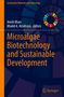 Oben steht "Sustainable Materials and Technology". Darunter "Microalgae Biotechnology and Sustainable Development". Links ein Kreis., Buch