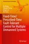 Text: "Fixed-Time/Prescribed-Time Fault-Tolerant Control for Multiple Unmanned Systems". Oben rechts eine Drohne. Springer-Logo unten., Buch