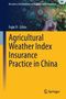 "Agricultural Weather Index Insurance Practice in China". Hintergrund mit Hand, Glühbirne, Blättern und Symbolen. Springer-Logo., Buch