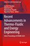 "Recent Advancements in Thermo-Fluidic and Energy Engineering" steht in großer Schrift mittig. Bücher, Zahnräder im Hintergrund, Springer-Logo unten.
