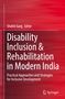 Titel: "Disability Inclusion & Rehabilitation in Modern India". Roter Hintergrund, Springer-Logo unten rechts., Buch