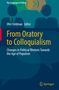 „From Oratory to Colloquialism“, Ofer Feldman Editor. Silhouetten von Personen mit Sprechblasen und dem Springer-Logo., Buch