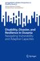 SpringerBriefs, Disability, Disaster, and Resilience in Oceania. Blau-weißes Design mit stilisierten Wellenformen., Buch