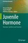 Titel: "Juvenile Hormone: Structure, Synthesis and Function". Hintergrund: bunte Zellstruktur., Buch