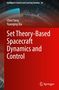 Titel: "Set Theory-Based Spacecraft Dynamics and Control". Autoren: Chen Yang, Yuanqing Xia. Rot-blauer Hintergrund mit technischem Muster., Buch