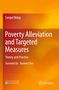 Titel: "Poverty Alleviation and Targeted Measures". Autoren: Sangui Wang, Übersetzer: Xiaowei Chen. Oranges Farbverlauf-Design., Buch