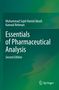 Buchtitel "Essentials of Pharmaceutical Analysis", Autoren "Muhammad Sajid Hamid Akash, Kanwal Rehman", grüner Hintergrund., Buch