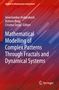„Mathematical Modelling of Complex Patterns Through Fractals and Dynamical Systems“ auf abstrakt rot-blauem Hintergrund., Buch