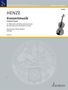 Hans Werner Henze (1926-2012): Konzertmusik für Violine solo und kleines Kammerorchester (1943 - 1944), Noten