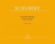 "Schubert: Six Grandes Marches für Klavier zu vier Händen, op. 40 – D 819. Oranger Hintergrund, Bärenreiter-Logo unten.", Noten