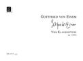 Gottfried von Einem: 4 Klavierstücke für Klavier op. 3 (1943), Noten