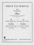 Fritz Flemming: 60 Übungsstücke für Oboe in fo, Noten