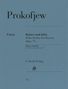 "Prokofjew, Romeo und Julia, Zehn Stücke für Klavier, Opus 75. G. Henle Verlag." Blaue, schlichte Gestaltung., Noten