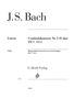 Große Schrift: "J.S. Bach". Titel: "Cembalokonzert Nr. 3 D-dur BWV 1054". Verlag: "G. Henle Verlag". Logo unten., Noten