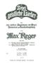 Max Reger: Zwei geistliche Lieder op. 105, Noten