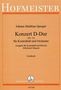 Johannes Matthias Sperger: Konzert Nr. 15 D-Dur für Kontrabass und Orchester, Noten