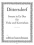 Karl Ditters von Dittersdorf: Sonate für Viola und Kontrabass Es-Dur, Noten