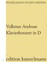 Volkmar Andreae (1879-1962): Klavierkonzert in D D-Dur, Noten