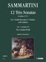 Giuseppe Sammartini: 12 Trio Sonatas for 2 Treble Recorders (2 Violins) and Continuo, Noten