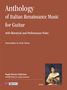 Anthology of Italian Renaissance Music (with Historical and Performance Notes) for Guitar, Noten